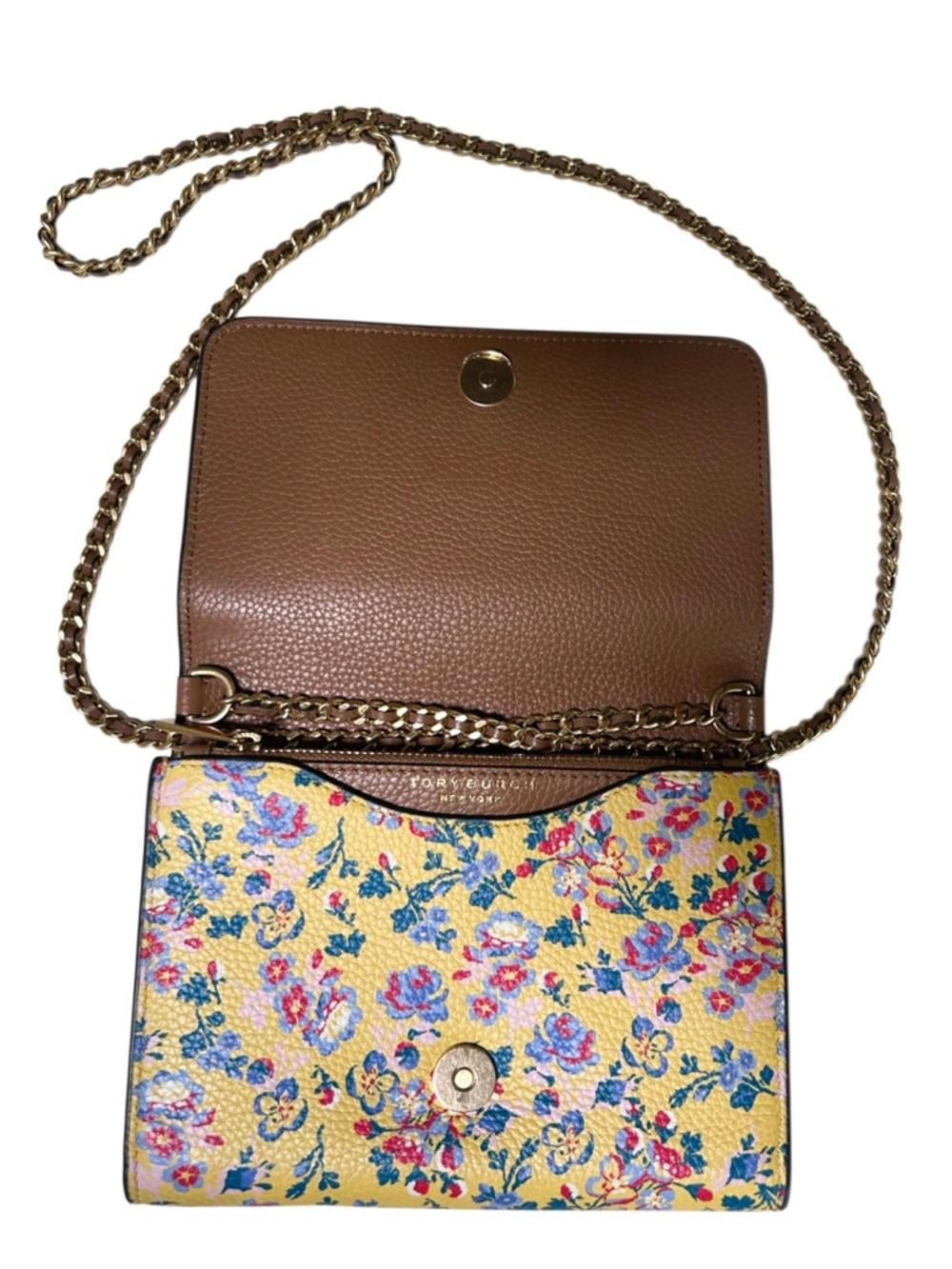 TORY BURCH Britten Crossbody Wallet Crossbody Printed, Liberty Floral - LIKE NEW - Picture 7 of 12